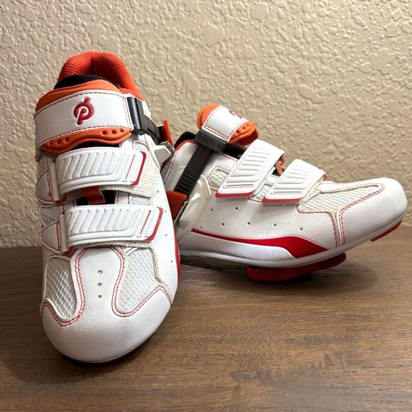 Peloton Shoes - Peloton Original Cycling Shoes White Orange Unisex Sz EU 40/US Men's 7 Women's 9